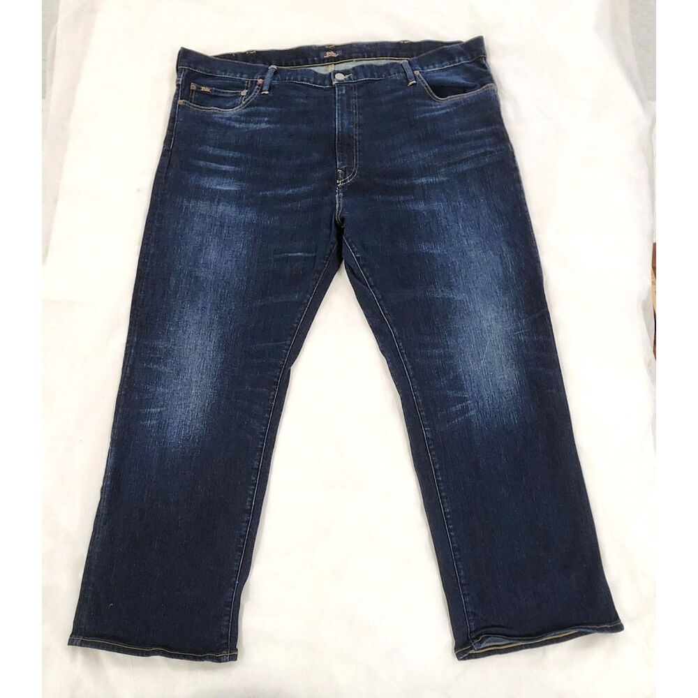 Polo Ralph Lauren Mens Jeans 48x30 (28) Hampton Relaxed Straight Dark Wash Denim